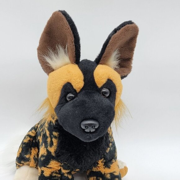 African Wild Dog Plush Calico Hyena Stuffed Animal Wild Republic Soft Faux Fur - Picture 2 of 13